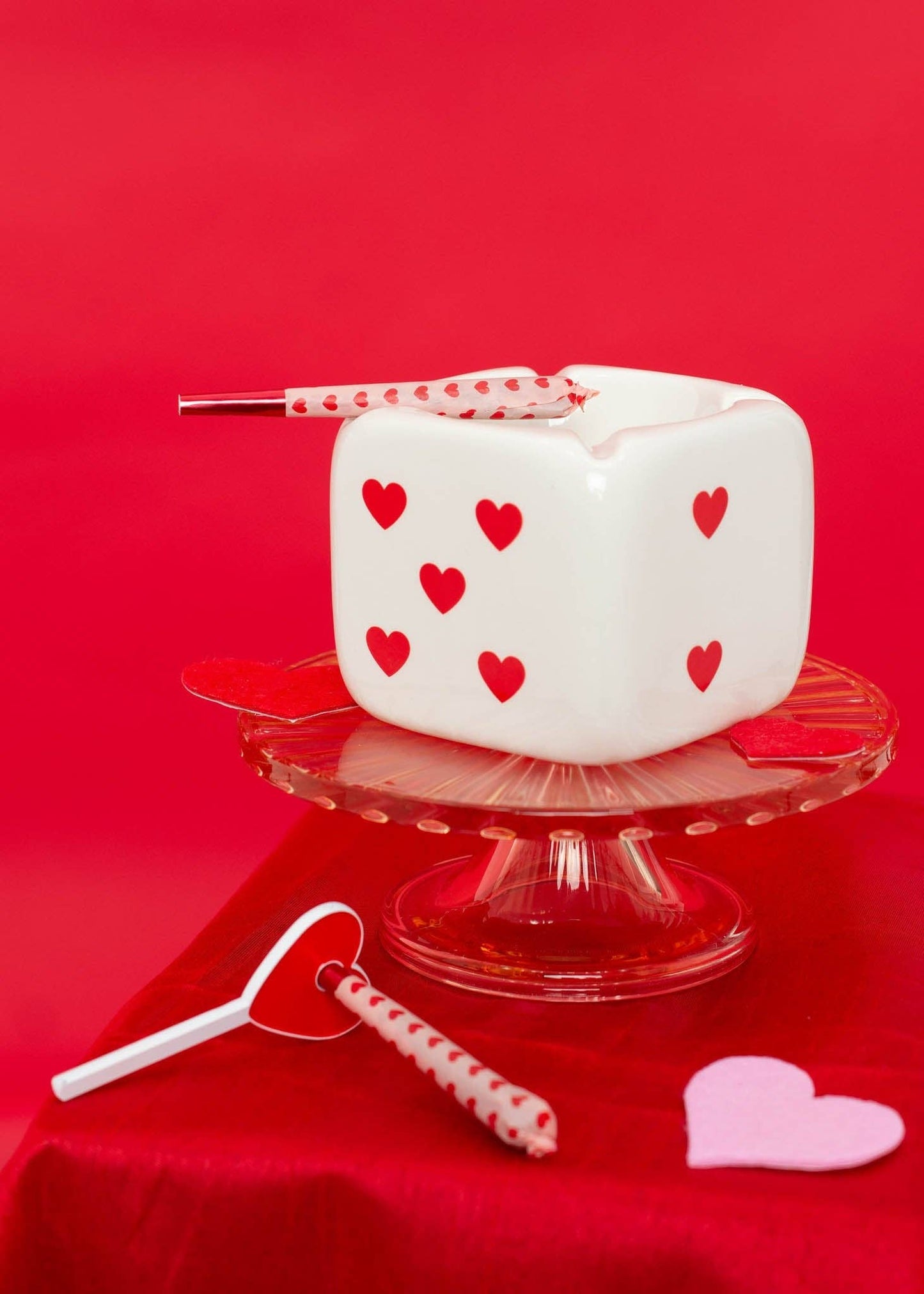 LUCKY HEART DICE ASHTRAY