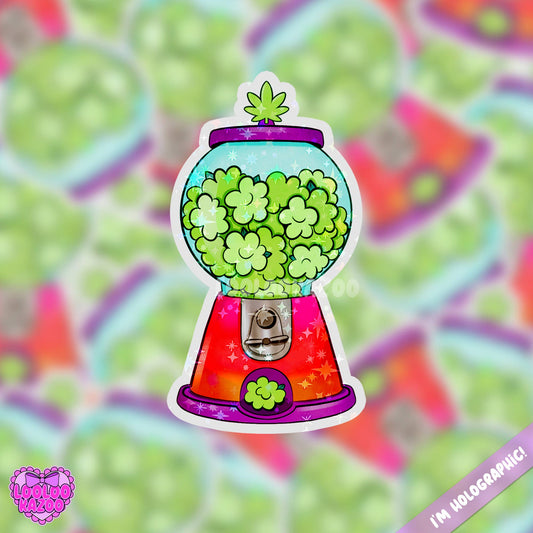 Holographic 420 Nugball Machine Vinyl Sticker